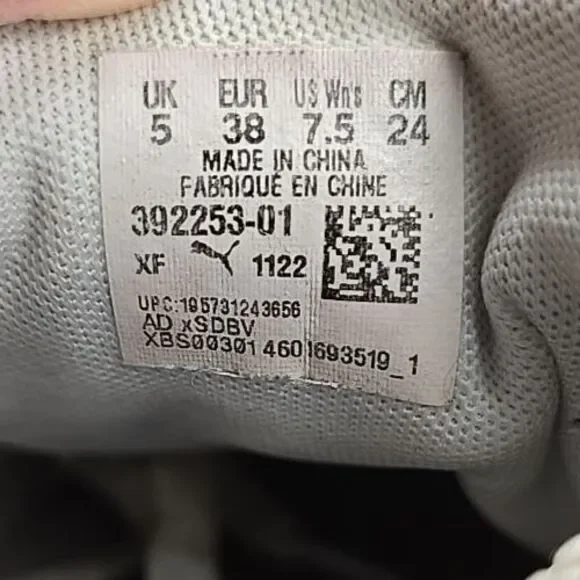 PUMA Smash Platform v3 White Silver Sneakers‎ Women’s US 7.5 EU 38 Casual Shoes - Picture 14 of 14